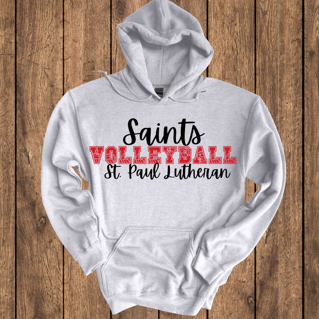 Saints Volleyball- St. Paul Lutheran Hooded Sweatshirt