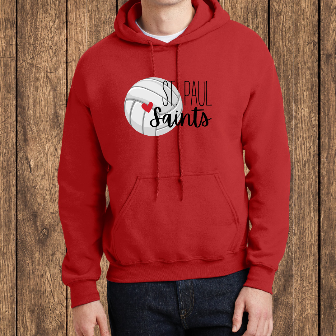 St. Paul Saints Love Volleyball Hooded Sweatshirt