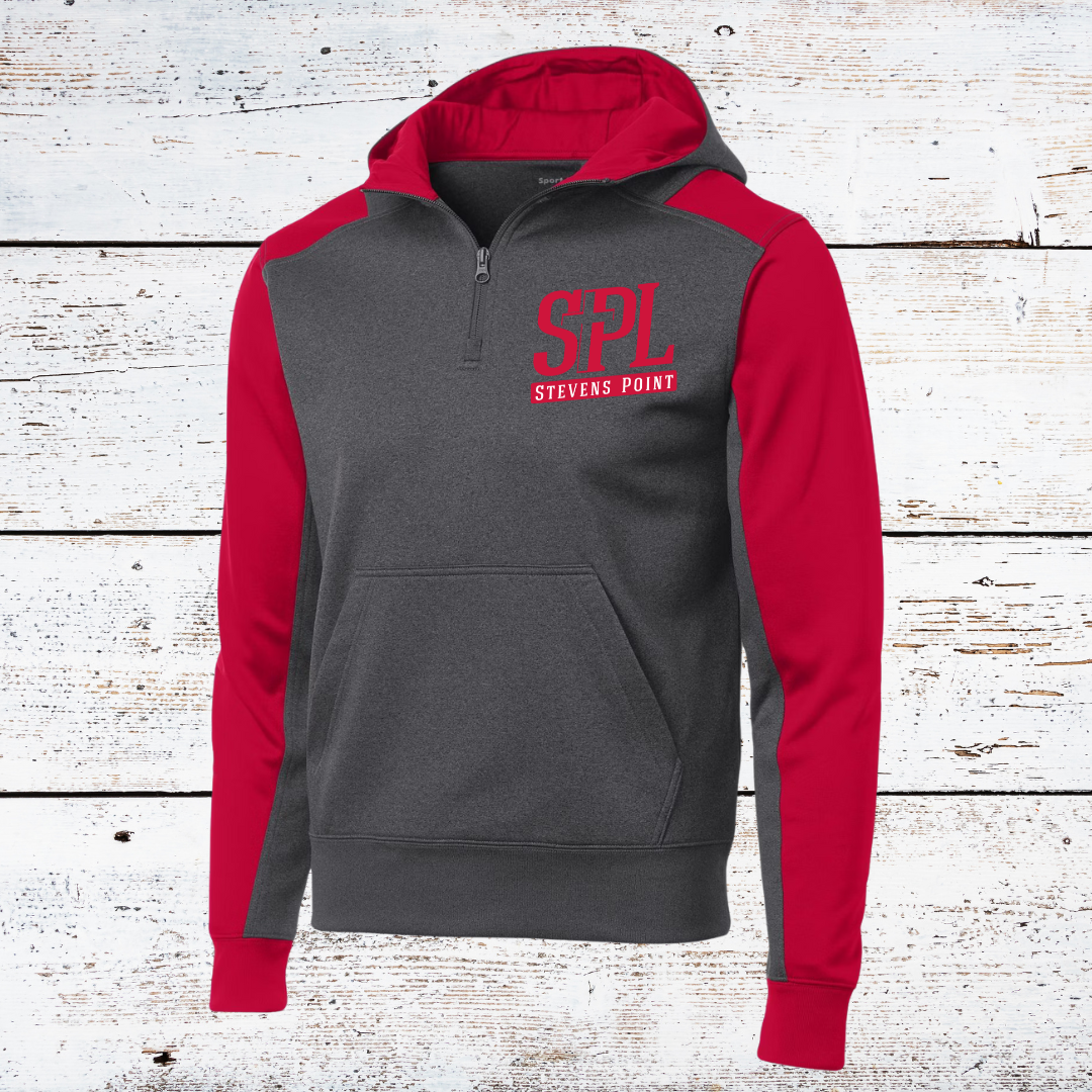 Adult Fleece Colorblock 1/4-Zip Hoodie