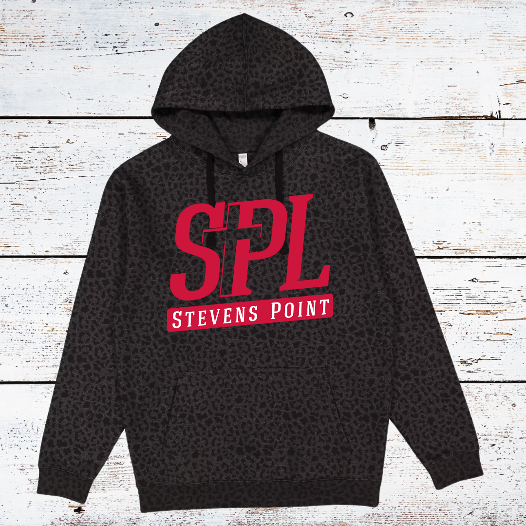 Leopard Print Adult Hooded Sweatshirt