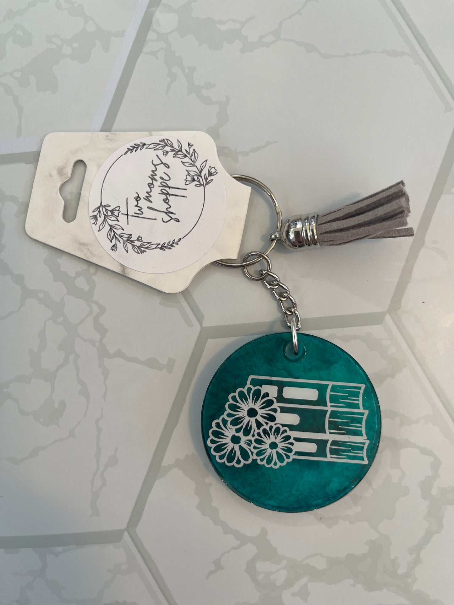 3 Book Stack Keychain