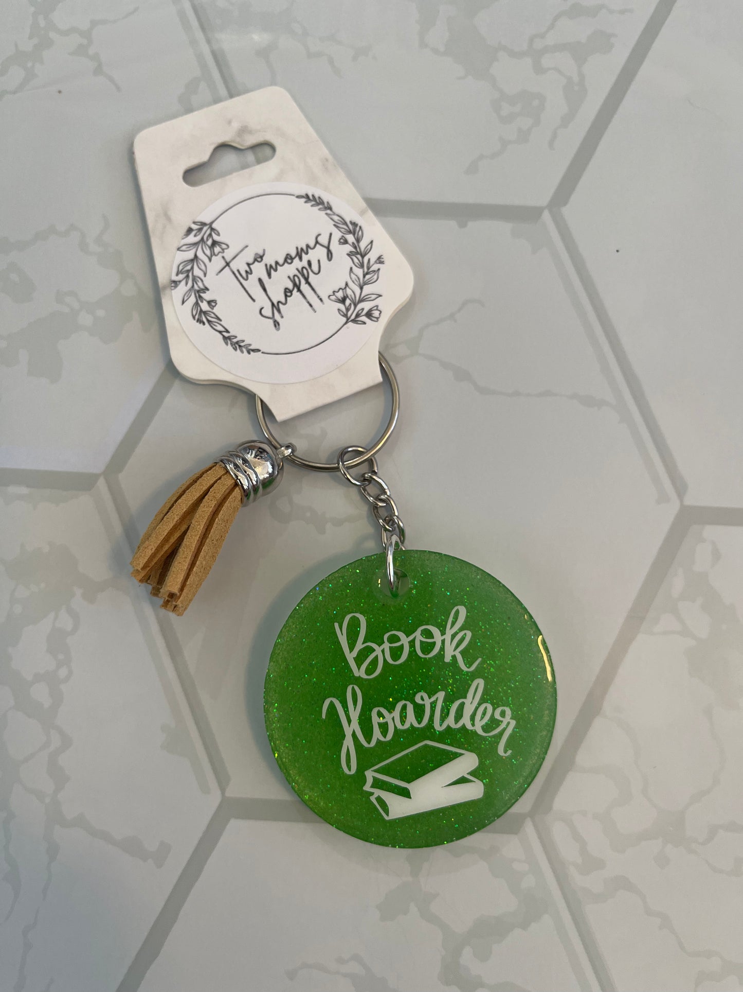 Book Hoarder Keychain