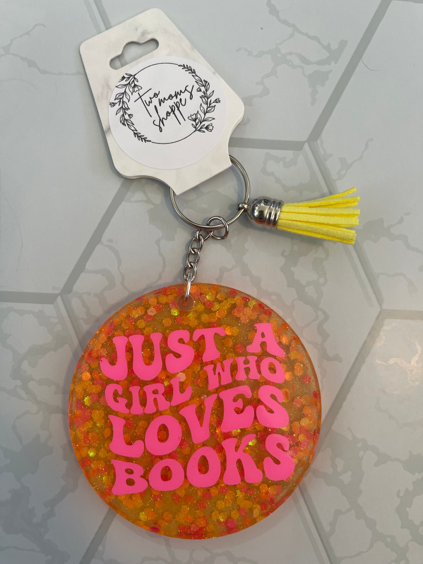 Just a Girl Who Loves Books Keychain