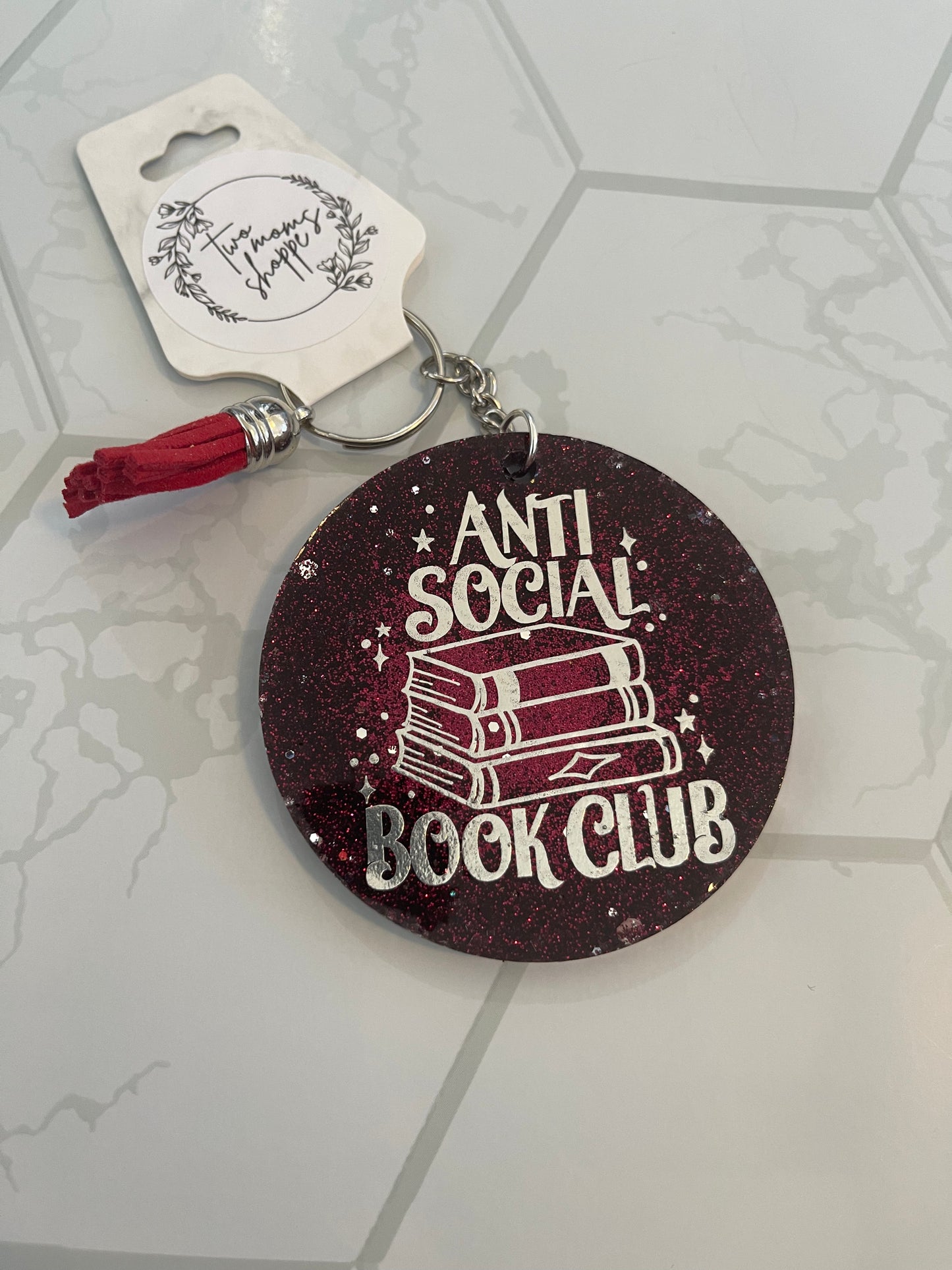 Anti Social Book Club Keychain