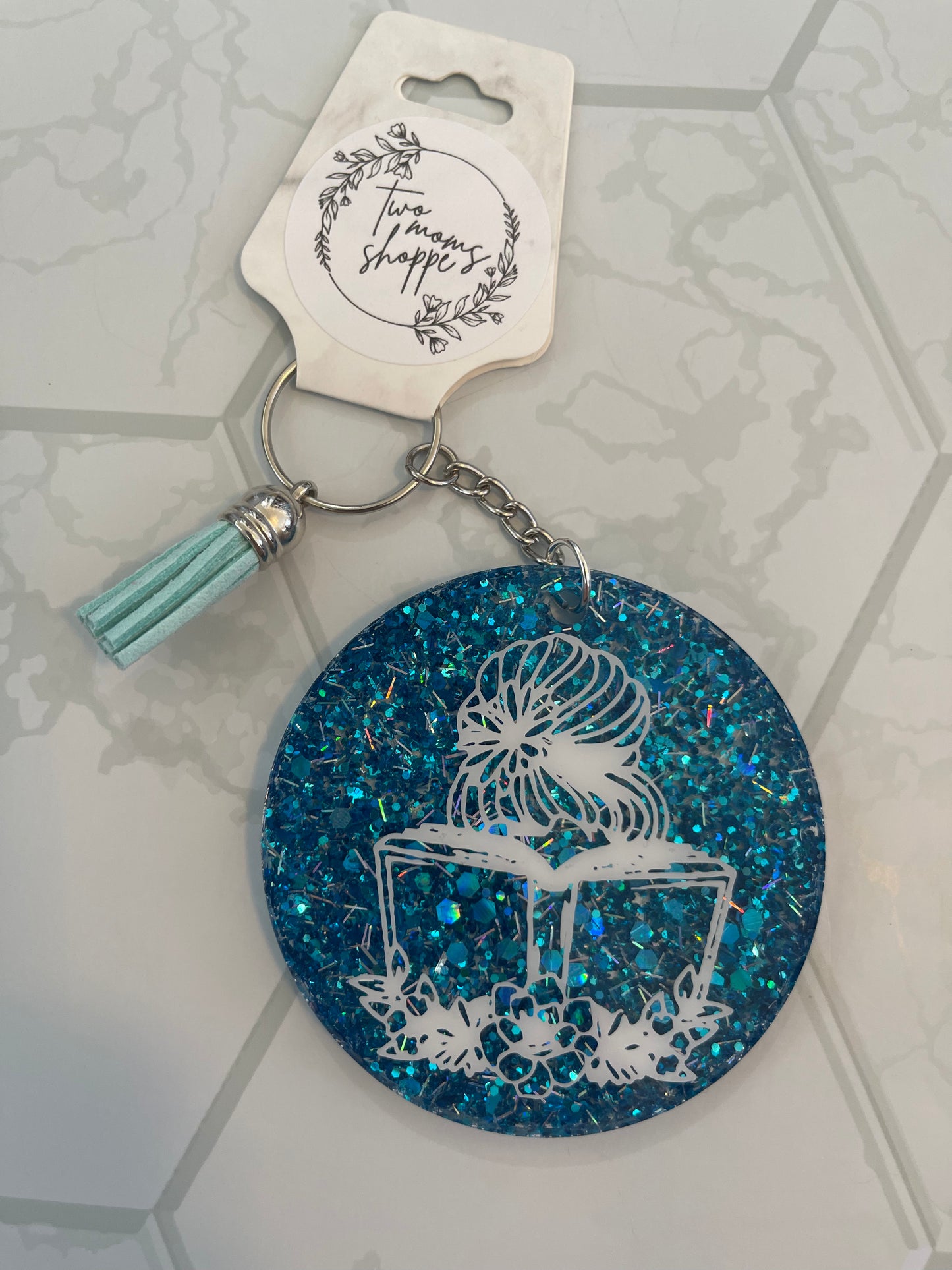 Messy Bun Reader Keychain