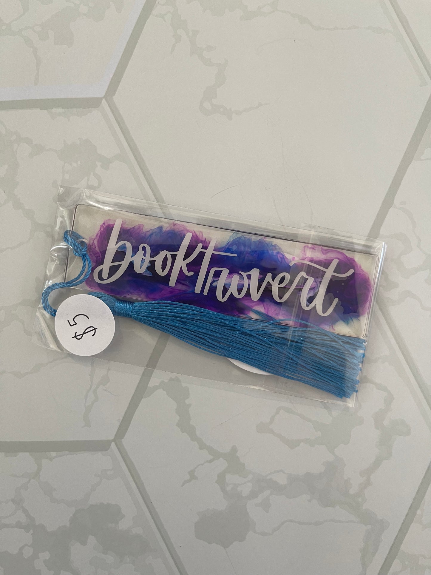 Booktrovert Watercolor Bookmark