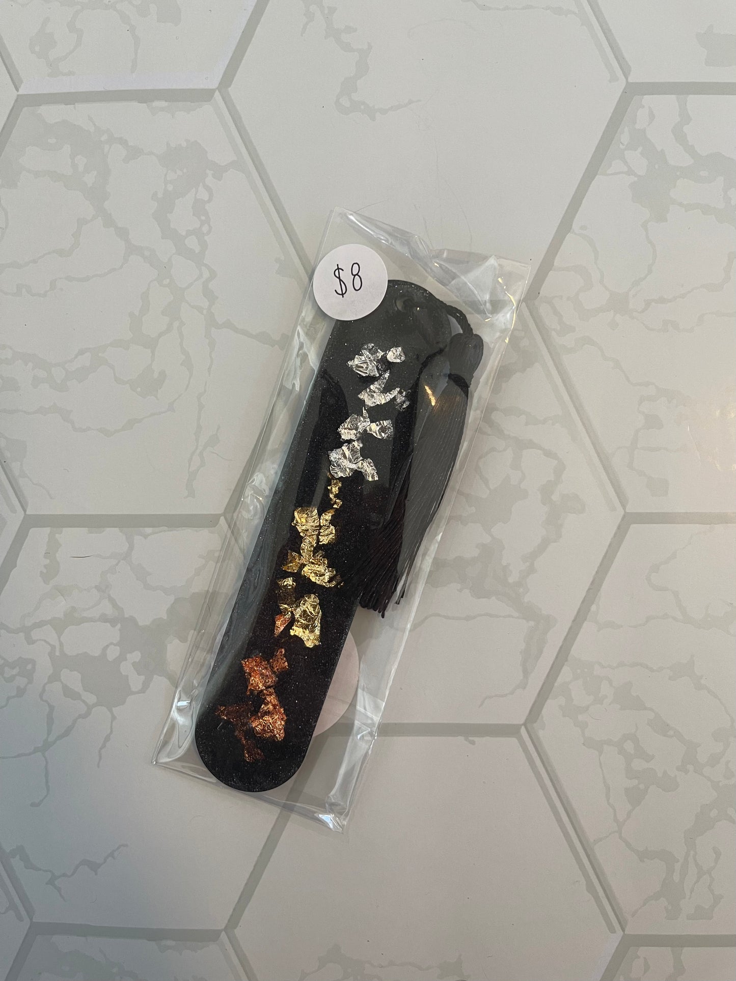 Black Glitter Bookmark