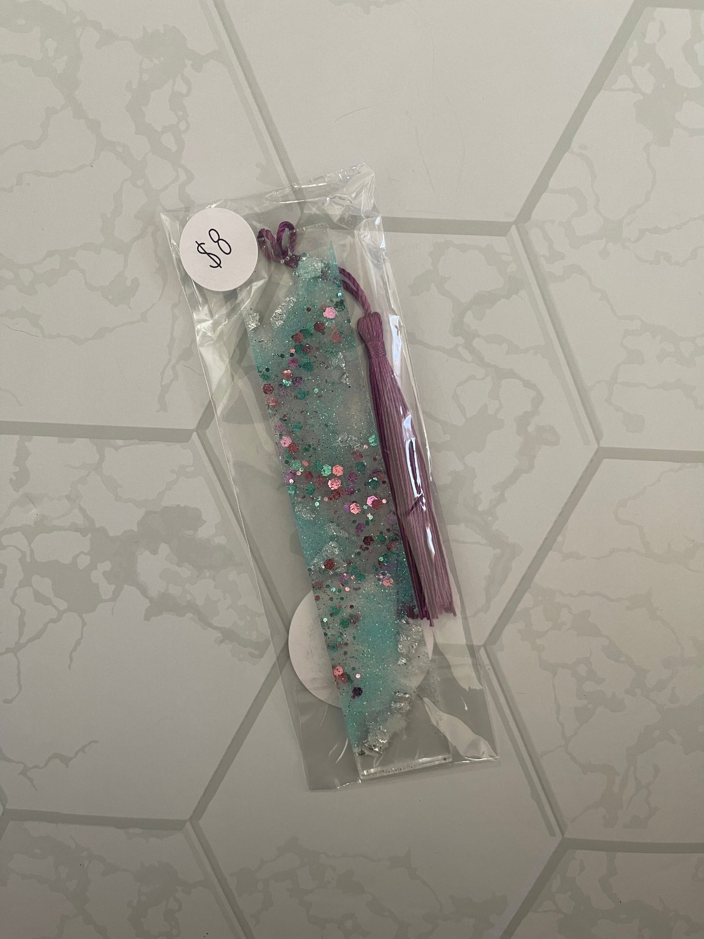 Blue and Glitter Bookmark