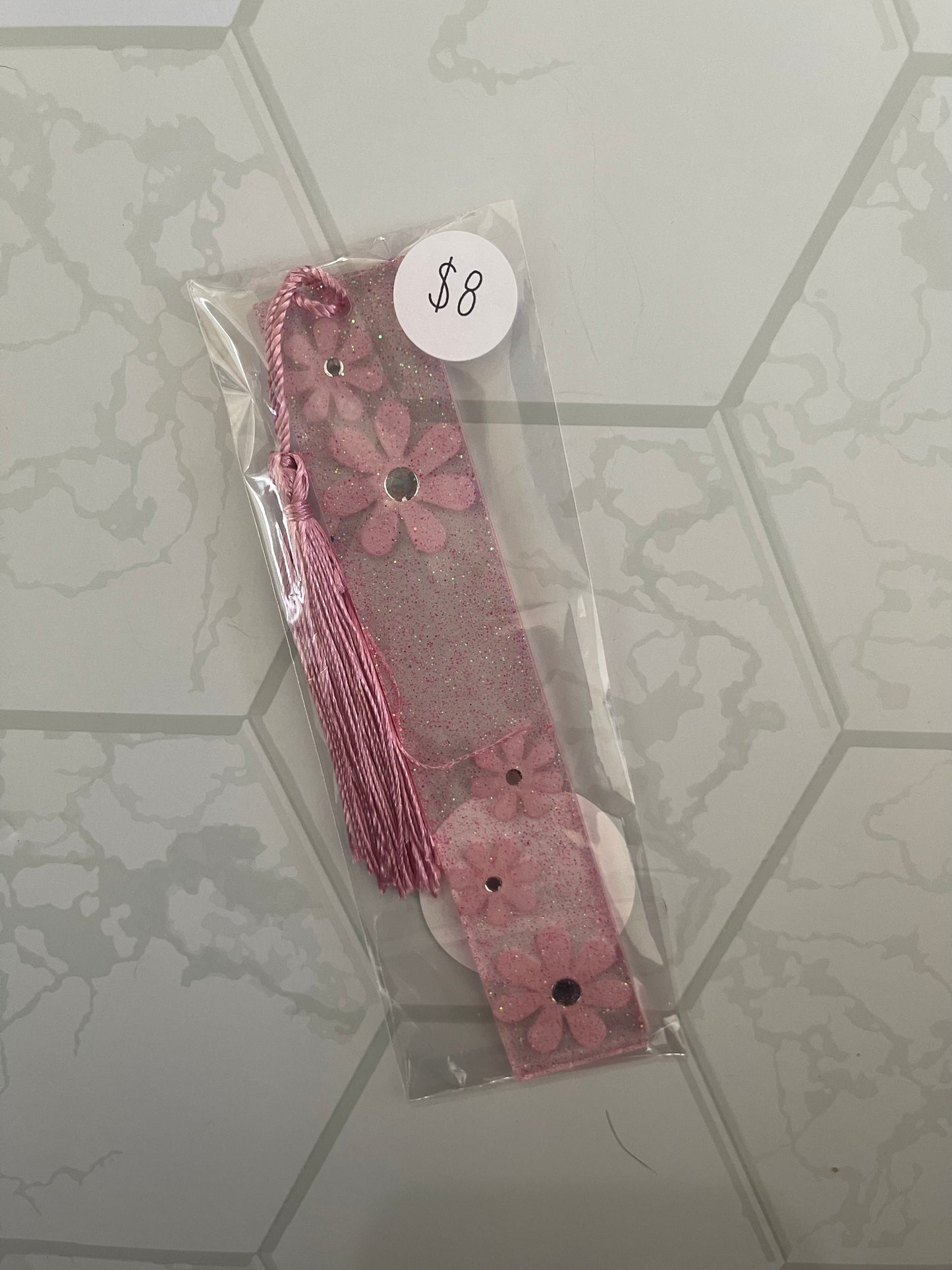 Pink Flower Bookmark