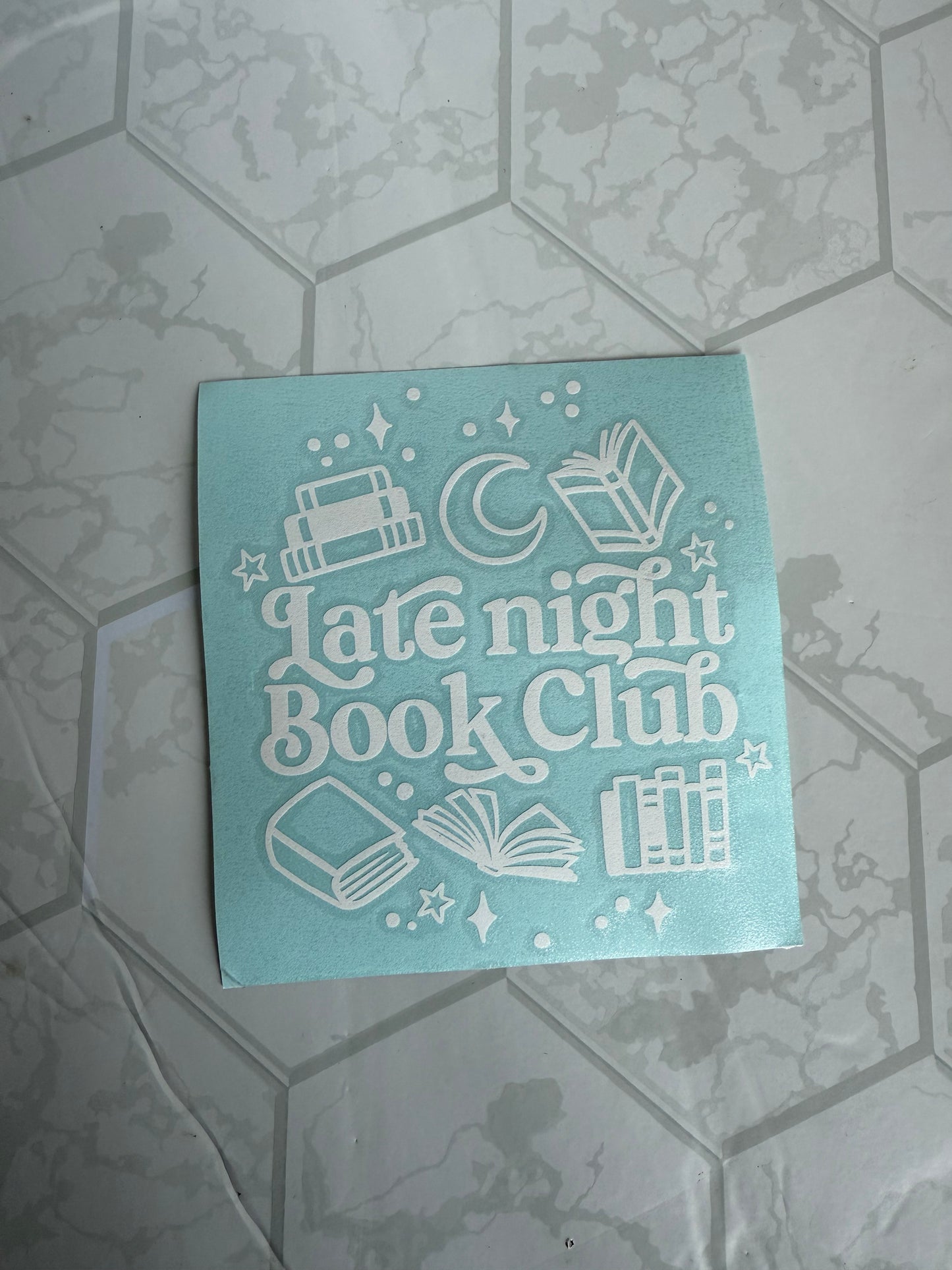 Late Night Book Club Vinyl Car Decal