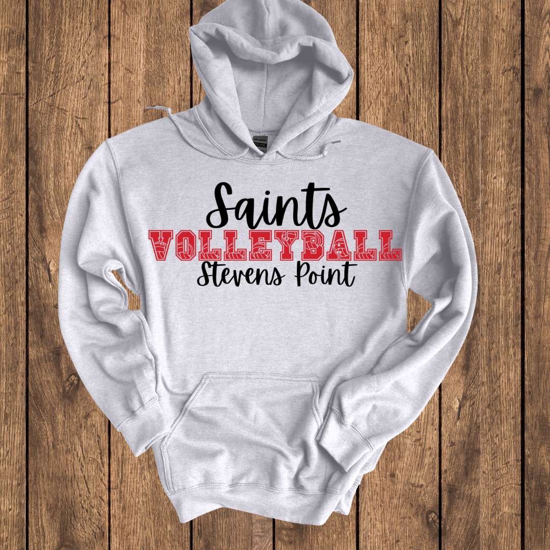 Saints Volleyball- Stevens Point Hooded Sweatshirt