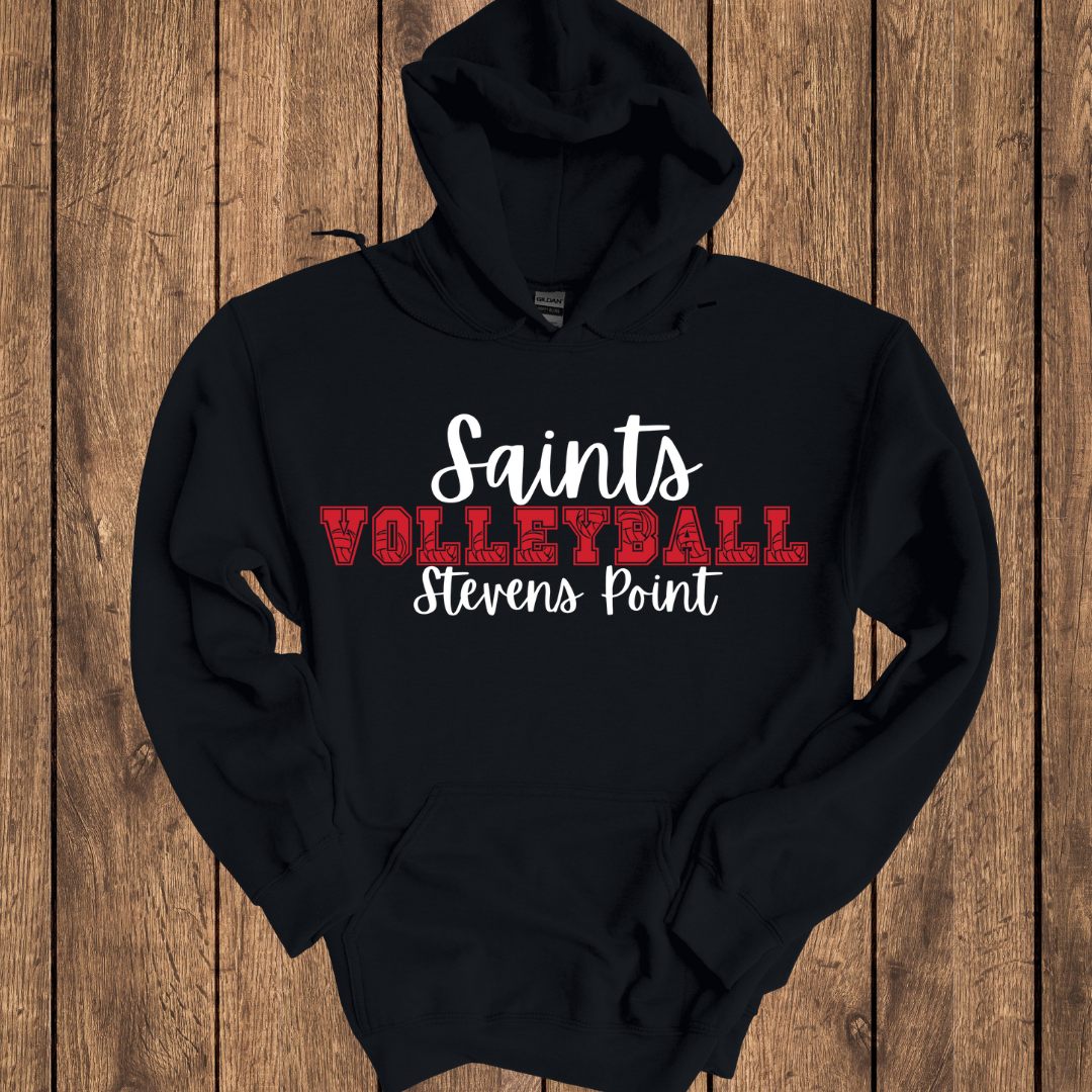 Saints Volleyball- Stevens Point Hooded Sweatshirt