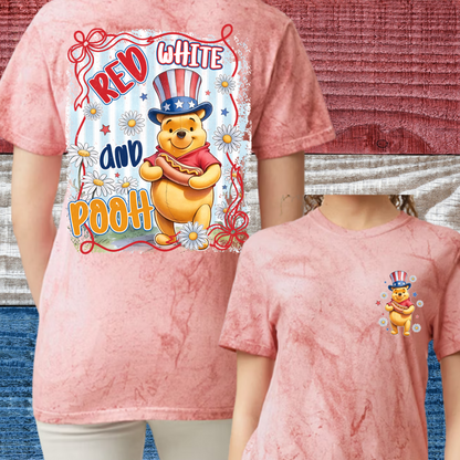 Red, White and P00H TieDye Tee