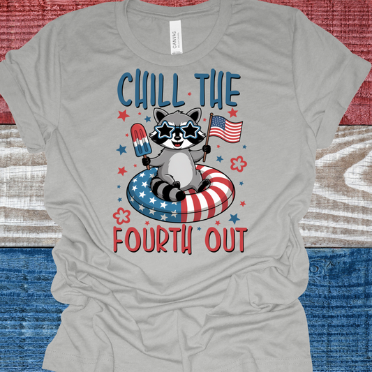 Chill the Fourth Out Racoon Tee