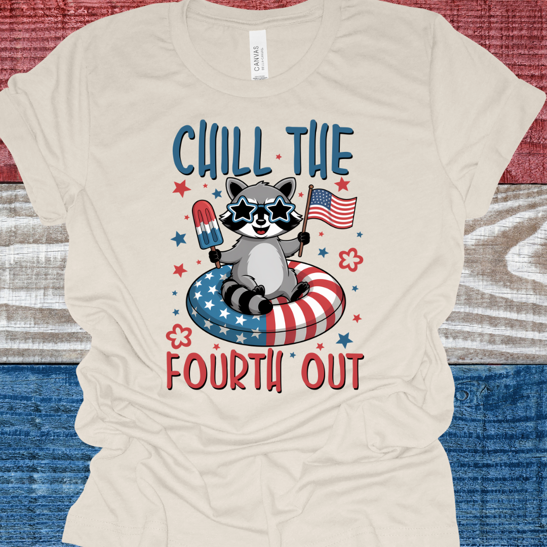 Chill the Fourth Out Racoon Tee