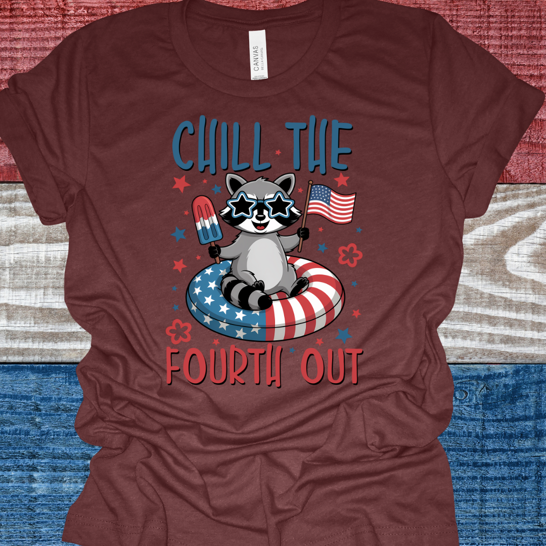 Chill the Fourth Out Racoon Tee
