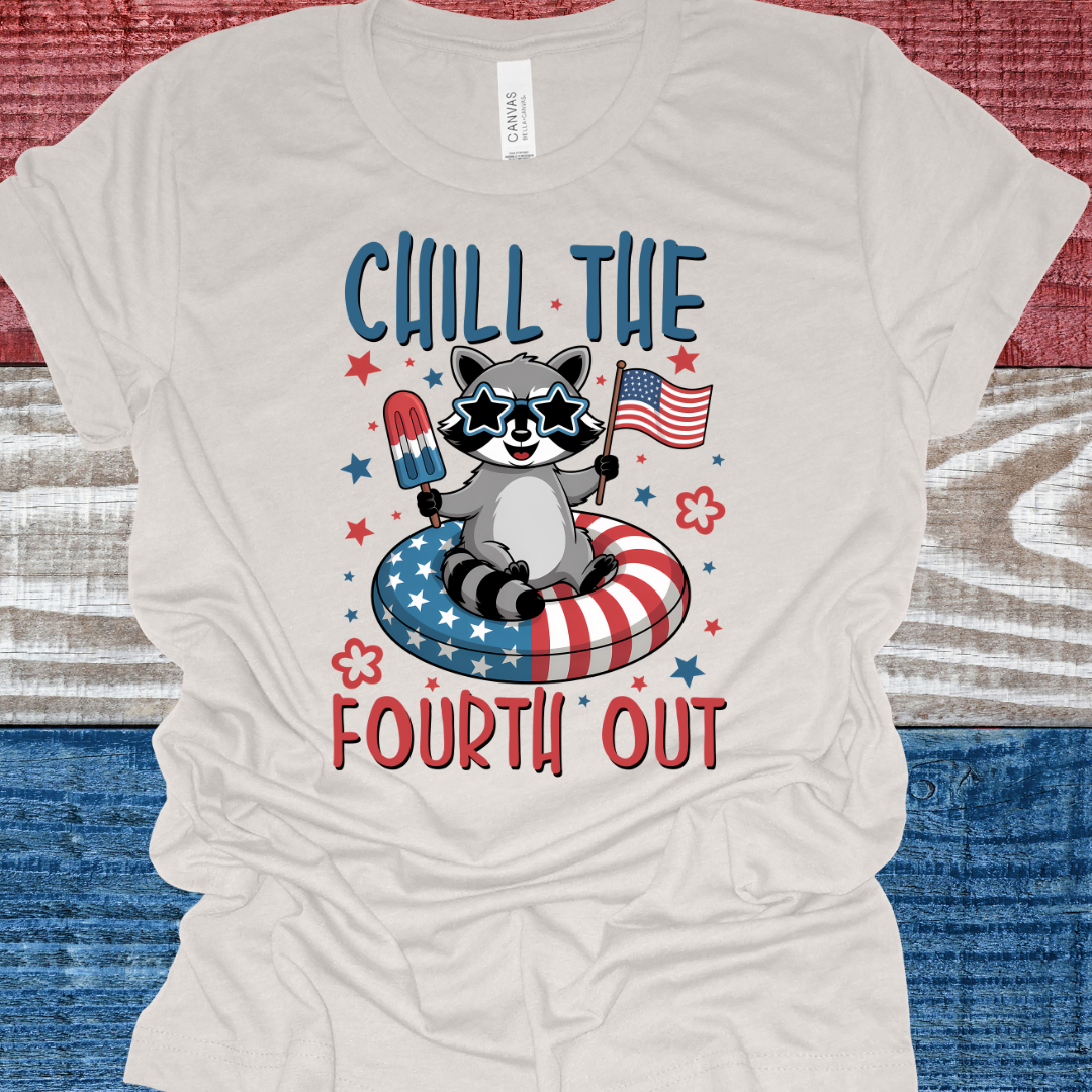 Chill the Fourth Out Racoon Tee