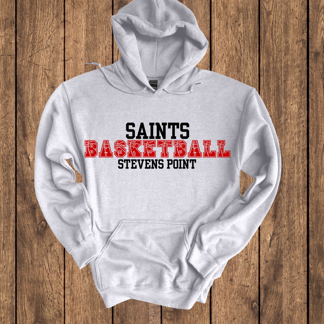 Saints Basketball- Stevens Point Hooded Sweatshirt