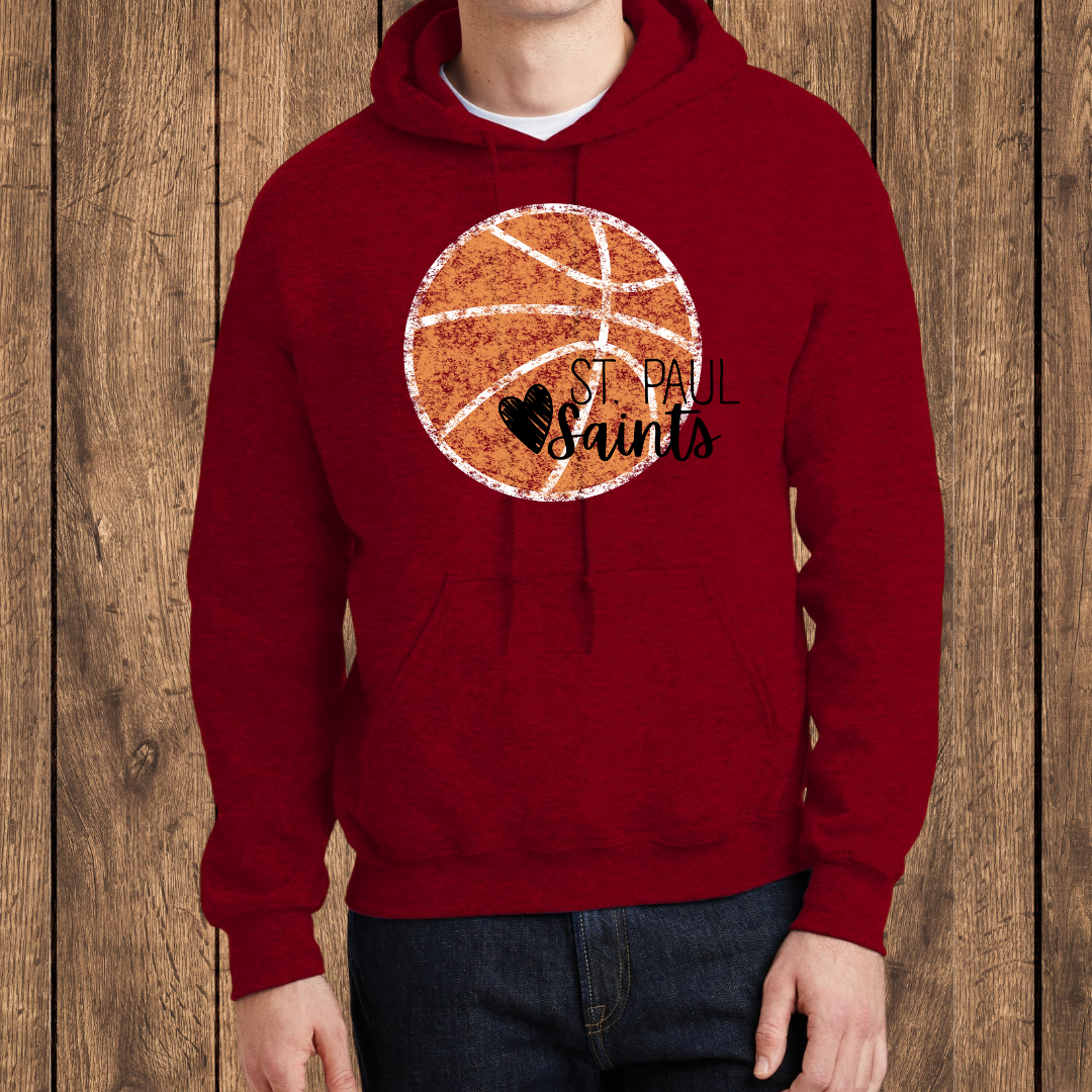 St. Paul Saints Love Basketball Hooded Sweatshirt