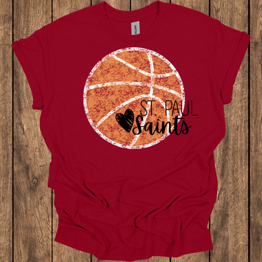 St. Paul Saints Love Basketball T-Shirt