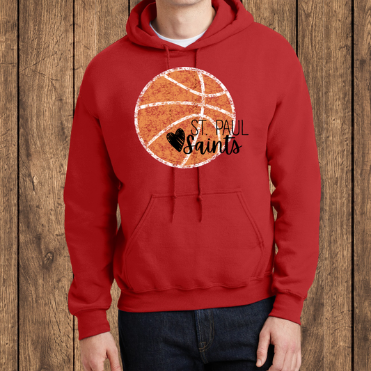 St. Paul Saints Love Basketball Hooded Sweatshirt
