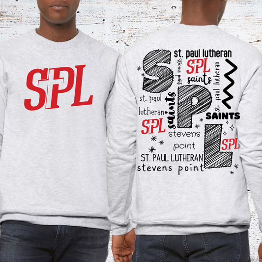 SPL Logo Topography Adult Raglan Crewneck