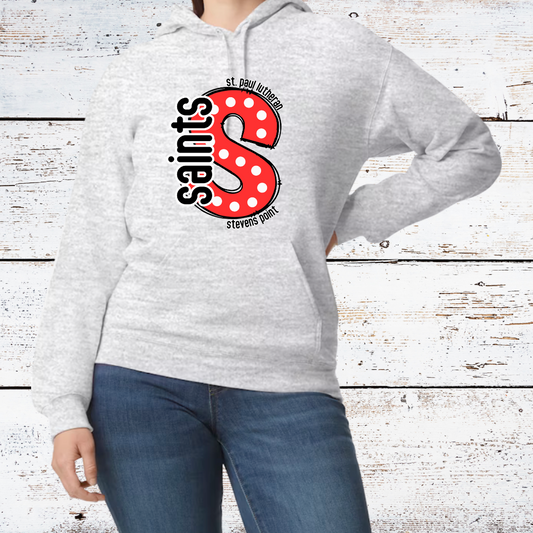 Saints Polka Dot Softstyle Adult Hooded Sweatshirt