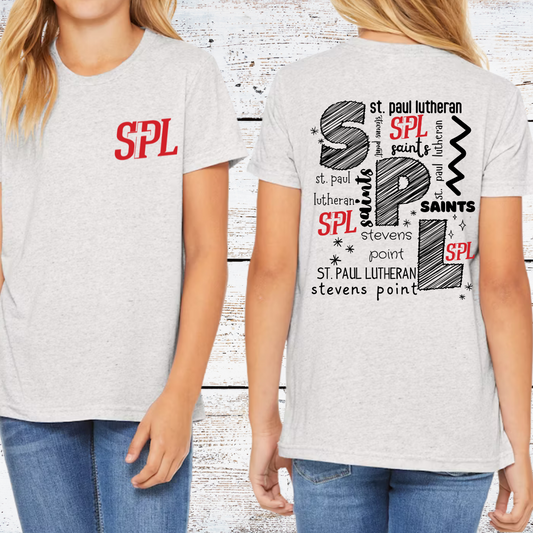 SPL Logo Typography Youth Tri-Blend Tee