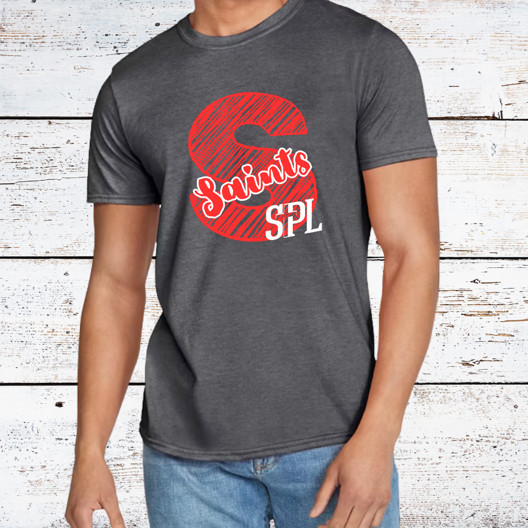 Saints Scribble Adult Softstyle T-Shirt